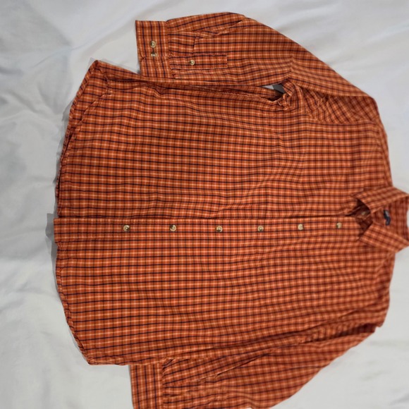 BKE Other - BKE Division 67 Button Down Shirt Mens Medium Orange Plaid Excellent Long Sleeve